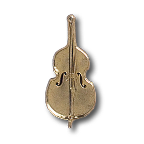 Bass Violin Pinsert, Gold