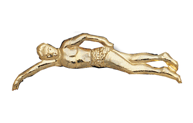 Swimmer (Male) Metal Insert, Gold - Box of 25