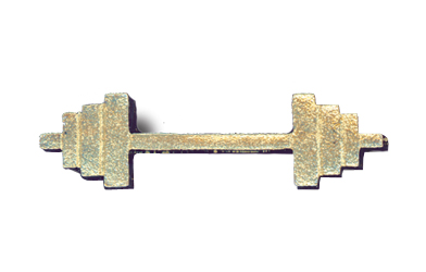 Barbell Metal Insert, Gold - Box of 25