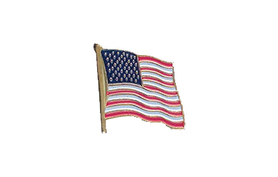 American Flag Specialty Pin, Gold