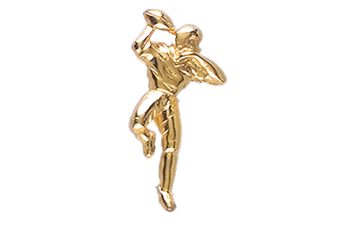 Football Player Specialty Pin, Gold