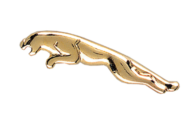 Leaping Cat Pin, Gold Tone Metal