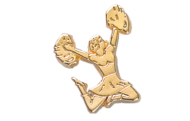 Cheerleader Specialty Pin, Gold