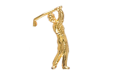 Male Golfer Specialty Pin, Gold