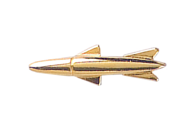 Rocket Pin, Gold Tone Metal