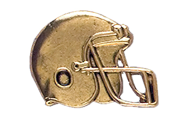 Football Helmet Specialty Pin, Gold