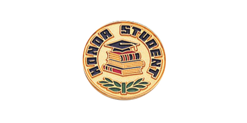 Honor Student Pin, Gold