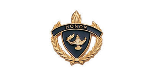 Honor Torch & Wreath Pin, Gold