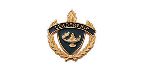 Leadership Torch & Wreath Pin, Gold