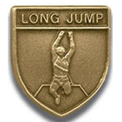 Long Jump (Male) Lapel Pin, Multiple Finishes
