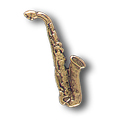 Saxophone Pinsert, Gold
