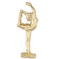 Gymnastics (Female) Metal Insert, Gold - Box of 25