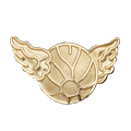 Water Polo with Wings Metal Insert, Gold - Box of 25