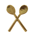 Paddles Crossed Metal Insert, Gold - Box of 25