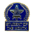 Star & Torch Student of the Month Pin with Blue Enamel Fill