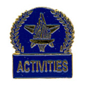 Star & Torch Activities Pin with Blue Enamel Fill