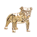 Bulldog Pin, Gold Tone Metal
