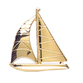 Sailboat Pin, Gold Tone Metal