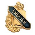 English Scroll Shape Pin, Gold