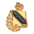 Honor Scroll Shape Pin, Gold
