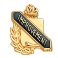 Improvement Scroll Shape Pin, Gold