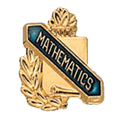 Mathematics Scroll Shape Pin, Gold