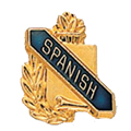 Spanish Scroll Shape Pin, Gold