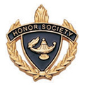 Honor Society Torch & Wreath Pin, Gold