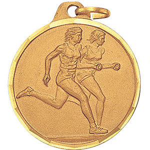 Two Runners Medal 1 1/4