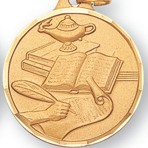 Scholastic Achievement Book & Quill Medal 1 1/4
