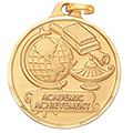 Academic Achievement Globe & Lamp Medal 1 1/4