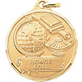 Honor Roll Globe & Lamp Medal 1 1/4