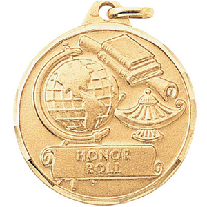Honor Roll Globe & Lamp Medal 1 1/4