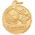 Merit Globe & Lamp Medal 1 1/4