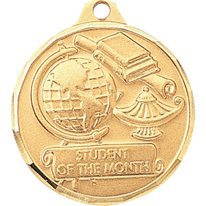 Student of the Month Globe & Lamp Medal 1 1/4