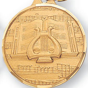 Lyre & Sheet Music Medal 1 1/4