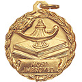 Most Improved Lamp & Books Medal 1 1/8