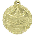 Principals' Award Lamp & Books Medal 1 1/8