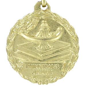 Principals' Award Lamp & Books Medal 1 1/8