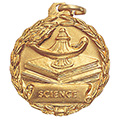 Science Lamp & Books Medal 1 1/8