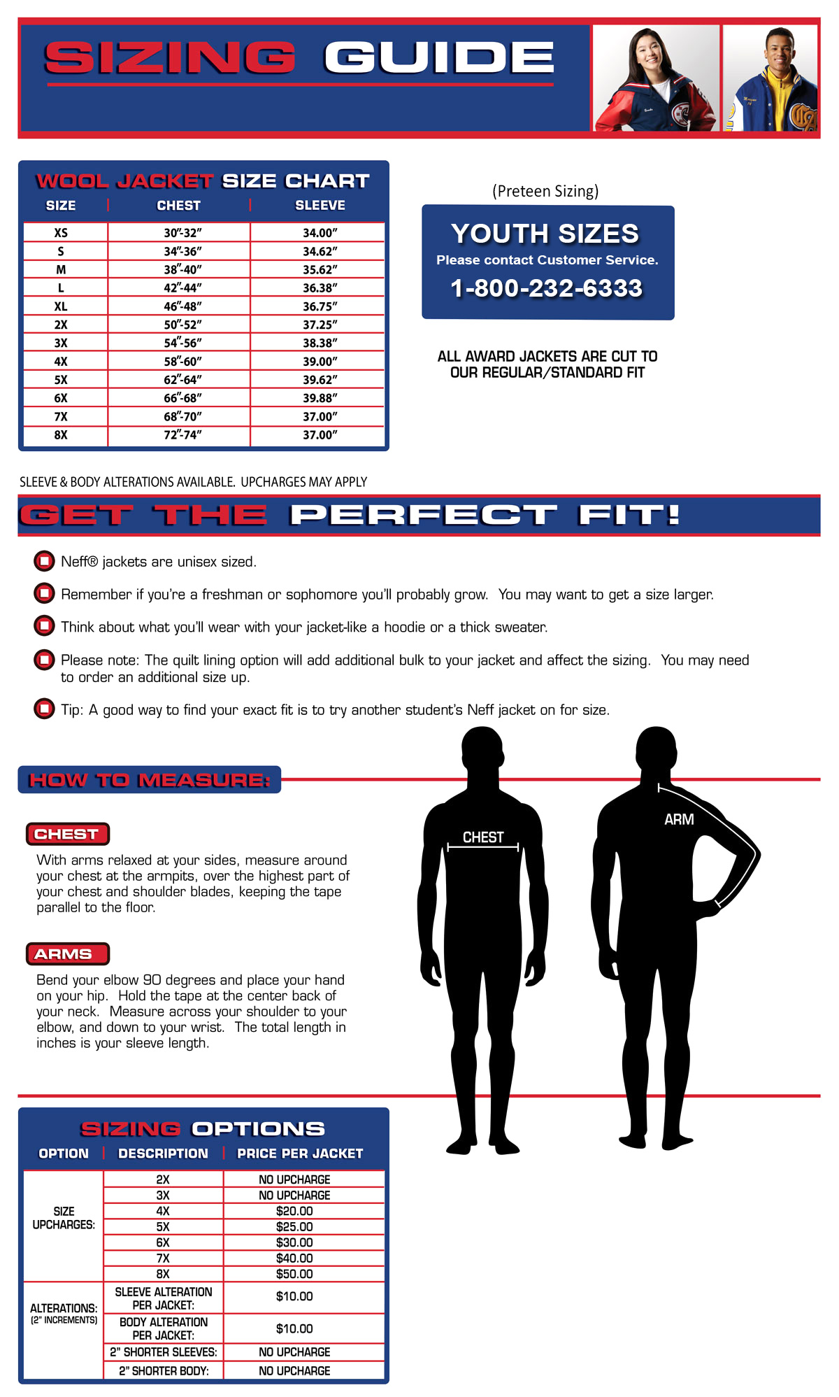 Varsity Spirit Size Chart