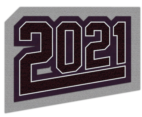 Grad Year Patch 2021 with Tail, 3