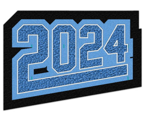 Grad Year Patch 2024 with Tail, 2