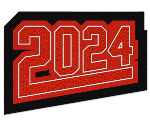 Grad Year Patch 2024 with Tail, 3