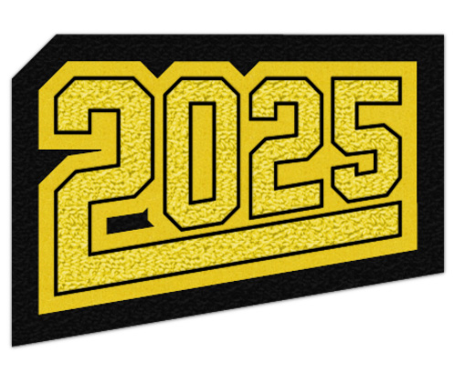 Grad Year Patch 2025 with Tail, 2