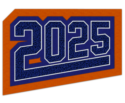Grad Year Patch 2025 with Tail, 4