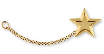 Star Guard Pin, Gold-tone Metal