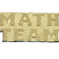 Math Team Metal Insert, Gold - Box of 25