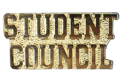 Student Council Metal Insert, Gold - Box of 25