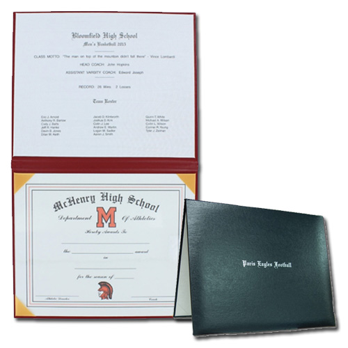 Deluxe Padded Leatherette Certificate Covers